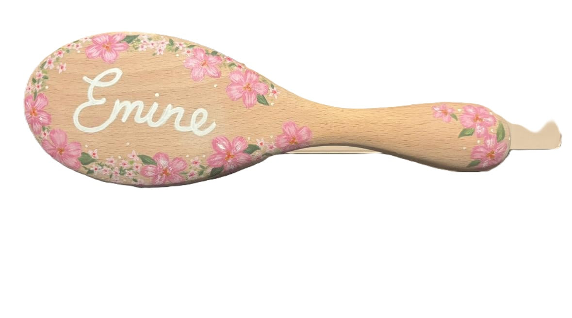 Børste med valgfri tekst - Håndmalt by Emma Moland