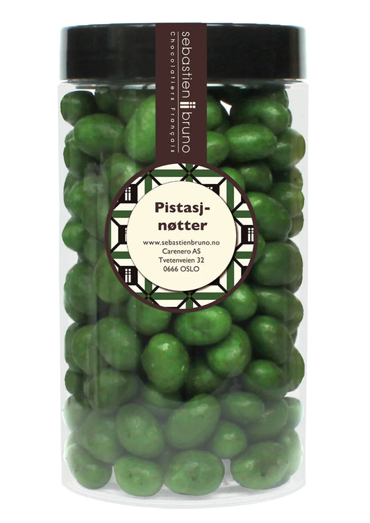 Sjokoladekuler med ristede pistasjnøtter, hvit sjokolade og havsalt Stor